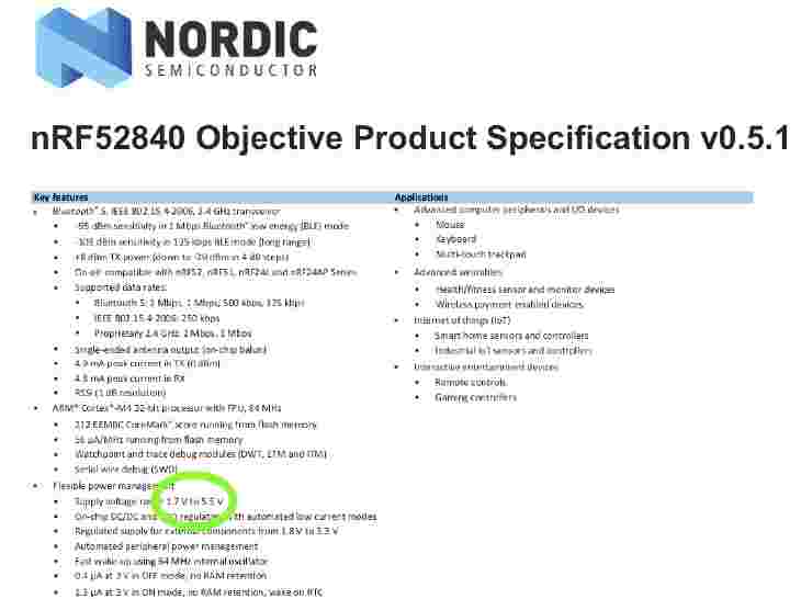 NRF52840 Product Spec
