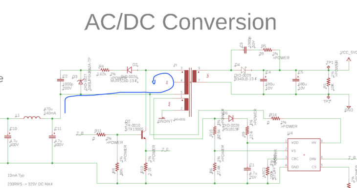 Notated circuit diagram.