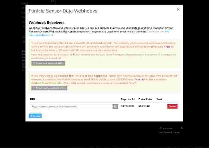 Add a webhook for data
