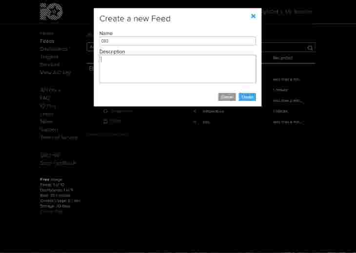 Create a feed in Adafruit IO