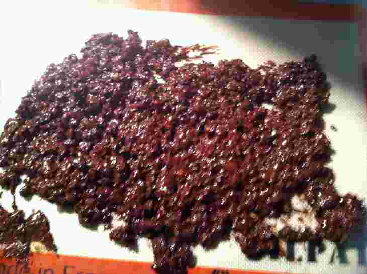 Chocolate Almond Mixture on Silpat
