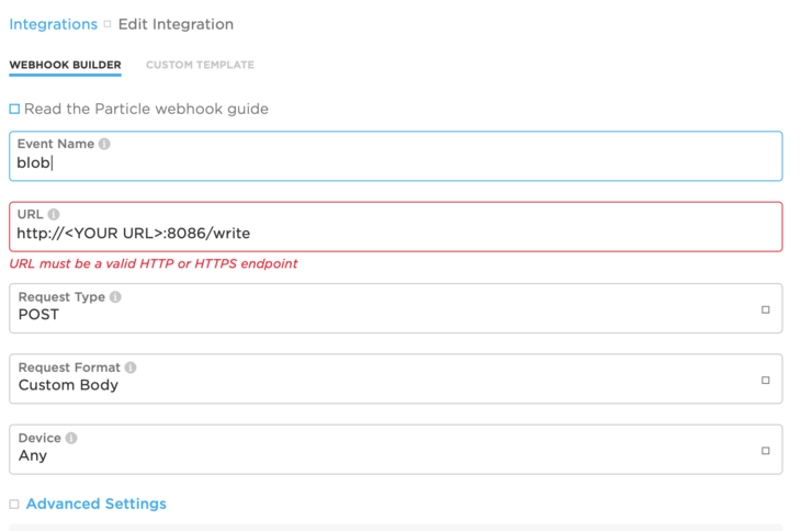 Beginning of setting up integration