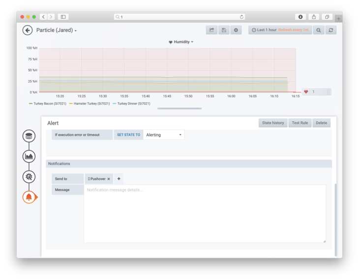 Select channel and message