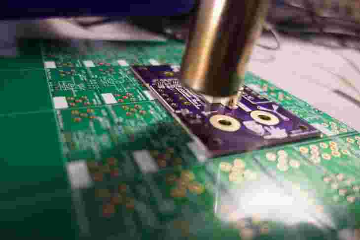 Hot air nozzle soldering PCB