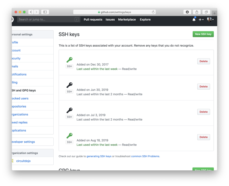 SSH Key setup in Github