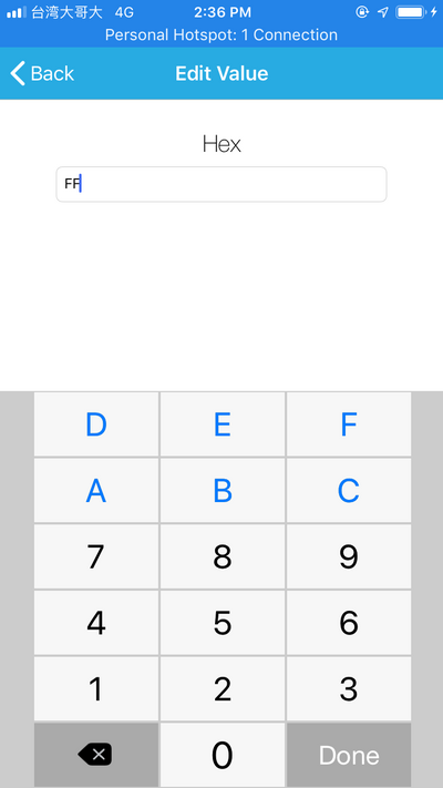 Write the hex value of 0xff