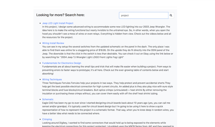 Hugo Search Working and Styled