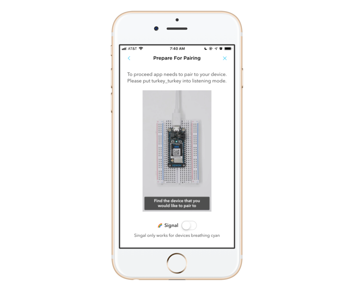 Prepare for pairing screen