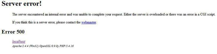 Wordpress server error.