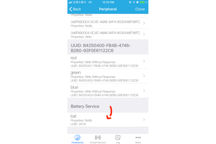 Battery service + characteristic